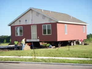 Moving the St. Peter High School build house - June 2019